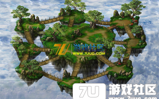 7U游戏社区-空中悬岛地图素材